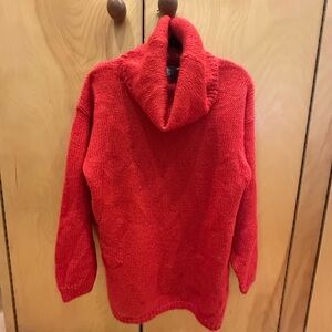 Designers Originals Vintage Vibrant Red Cowl Neck Sweater